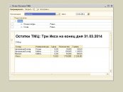 Отчет по остаткам ТМЦ